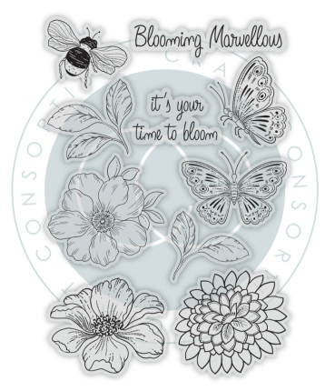 Preview: Craft Consortium Clear Stamps Transparente Stempel Spring Gardens