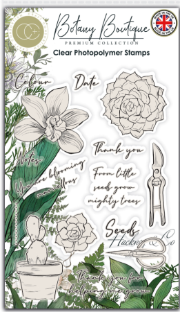 Craft Consortium Botany Boutique Clear Stamps Transparente Stempel Orchid