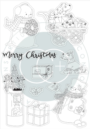 Preview: Craft Consortium Clear Stamps Transparente Stempel Christmas Market Christmas Post