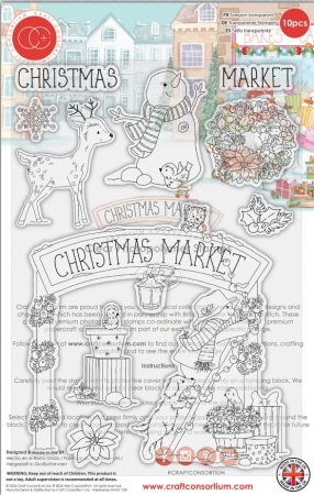 Preview: Craft Consortium Clear Stamps Transparente Stempel Christmas Market Christmas Market