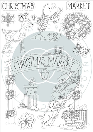Preview: Craft Consortium Clear Stamps Transparente Stempel Christmas Market Christmas Market