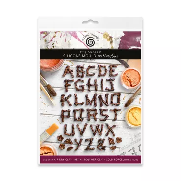 Katy Sue Designs Cosmic Shimmer Silicone Mould Twig Alphabet