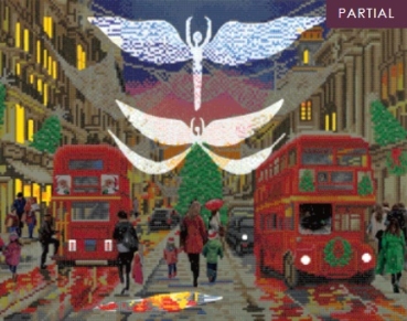 Preview: Craft Buddy CAK-XLED20Framed LED Crystal Art Holzrahmen London XMAS Lights
