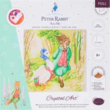 Preview: Craft Buddy CAK-PBRT30M Framed Crystal Art Holzrahmen Jemima Puddle Duck and Mr. Fox