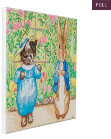 Preview: Craft Buddy CAK-PRBT51L Framed Crystal Art Holzrahmen Peter Rabbit and Tom Kitten