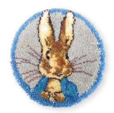 Craft Buddy Peter Rabbit 45 x 45 cm Latch Hook Round Rug Kit Set für runden Teppich