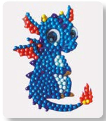 Craft Buddy CAMK-64 Crystal Motif Kit Kristallkunst Sticker Cute Dinosaur