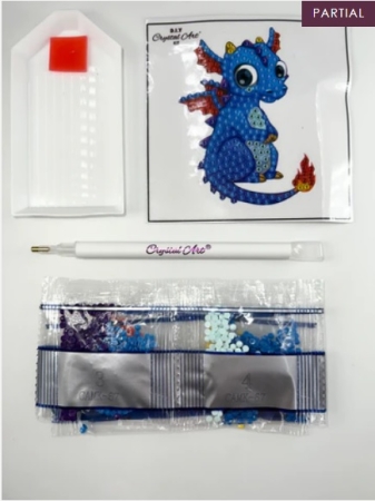 Preview: Craft Buddy CAMK-64 Crystal Motif Kit Kristallkunst Sticker Cute Dinosaur