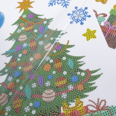Preview: Craft Buddy CA-WST06 Set of 4 Crystal Art Wall Stickers Set mit 4 Wandstickern Festive Stickers