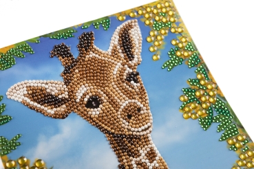 Preview: Craft Buddy CCK-A119 Crystal Art Card 18 x 18 cm Baby Giraffe