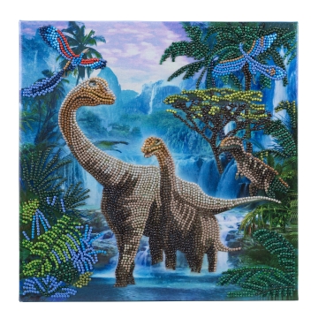Craft Buddy CAK-A189M Framed Crystal Art Holzrahmen Jurassic Jungle