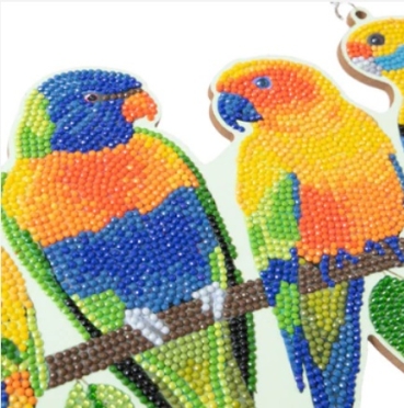 Preview: Craft Buddy CA-HD02KT Crystal Art Hanging Wall Decoration Parrot Paradise