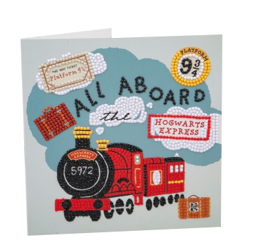 Craft Buddy CCK-HPS405 Crystal Art Card 18 x 18 cm All Aboard the Hogwarts Express