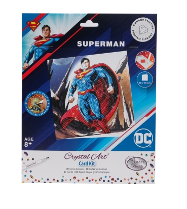Craft Buddy CCK-DCU301 Crystal Art Card 18 x 18 cm Superman