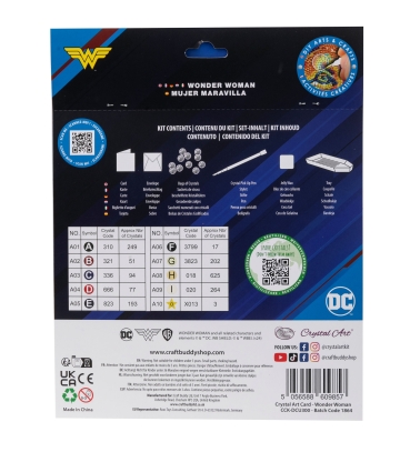 Preview: Craft Buddy CCK-DCU300 Crystal Art Card 18 x 18 cm Wonder Woman
