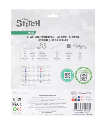 Preview: Craft Buddy CCK-DNY812 Crystal Card Kit 18 x 18 cm Stitch