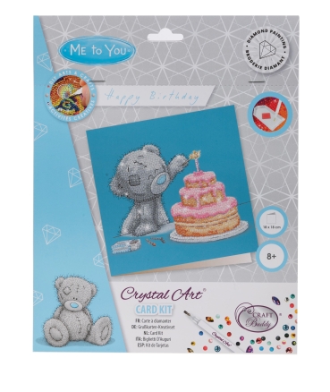 Craft Buddy CCK-MTY130 Crystal Card Kit 18 x 18 cm Happy Birthday