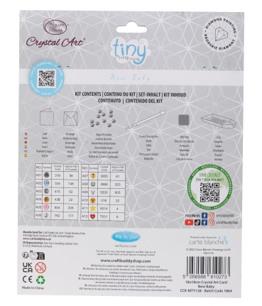 Preview: Craft Buddy CCK-MTY128 Crystal Card Kit 18 x 18 cm New Babe