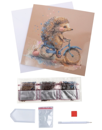 Preview: Craft Buddy CCK-A131 Crystal Card Kit 18 x 18 cm Cute Baby Hedgehog