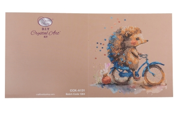 Preview: Craft Buddy CCK-A131 Crystal Card Kit 18 x 18 cm Cute Baby Hedgehog