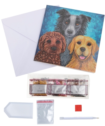 Preview: Craft Buddy CCK-A126 Crystal Card Kit 18 x 18 cm Dog Portrait