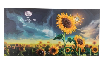 Preview: Craft Buddy CCK-A125 Crystal Card Kit 18 x 18 cm Soulful Sunflower