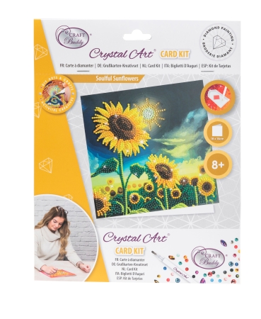 Craft Buddy CCK-A125 Crystal Card Kit 18 x 18 cm Soulful Sunflower