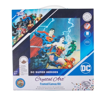 Craft Buddy CAK-DCU700M 30 x 30 cm Crystal Art Kit Holzrahmen DC Heroes