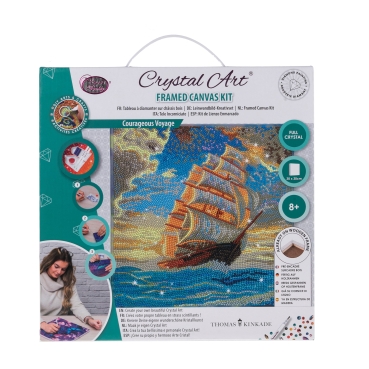 Craft Buddy CAK-TK022M 30 x 30 cm Crystal Art Kit Holzrahmen Corageous Voyage