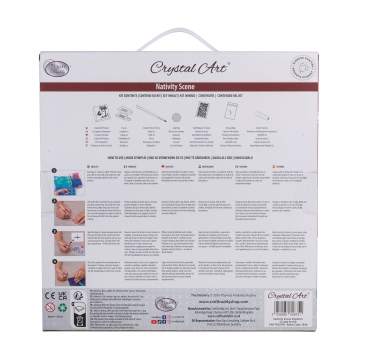 Preview: Craft Buddy CAK-TK021M 30 x 30 cm Crystal Art Kit Holzrahmen Nativity Scene