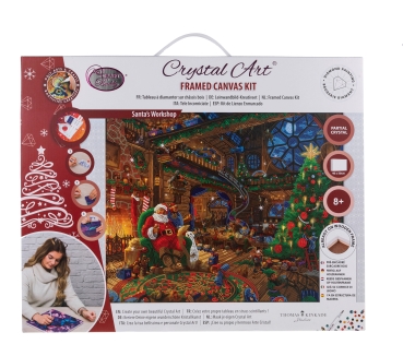 Craft Buddy CAK-TK030L Crystal Art Framed Querformat 40 x 50 cm Santa's Workshop