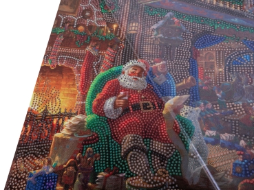 Preview: Craft Buddy CAK-TK030L Crystal Art Framed Querformat 40 x 50 cm Santa's Workshop