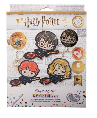 Craft Buddy CAKC-HPSSET1 Crystal Art Keyring Set Flying Friends