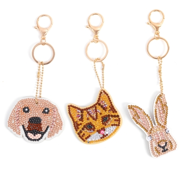 Preview: Craft Buddy CAKC-A2 Crystal Art Keyring Kit Perfect Pets