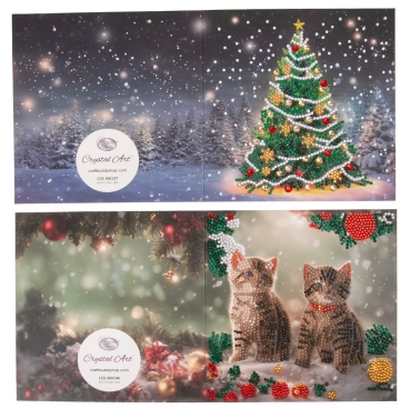 Craft Buddy CCK-XMAS2024SET Crystal Art Card Set of 8 Cards 18 x 18 cm The Magic of Christmas