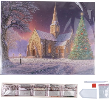 Preview: Craft Buddy CAK-A297ML Framed Crystal Art Holzrahmen Silent Night