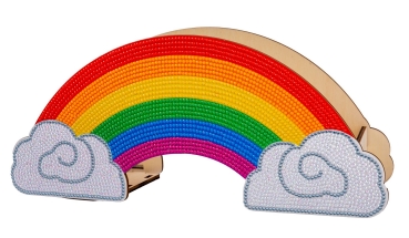 Craft Buddy CA-MDF-040 Crystal Art Rainbow Pen Stand Regenbogen