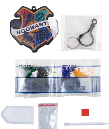 Preview: Craft Buddy CABC- HPS002 Crystal Art Backpack Charm Kit Hogwart Badge