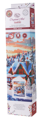Craft Buddy CAS-053L Crystal Art 40 x 50 cm Scroll Kit Winter Sunset