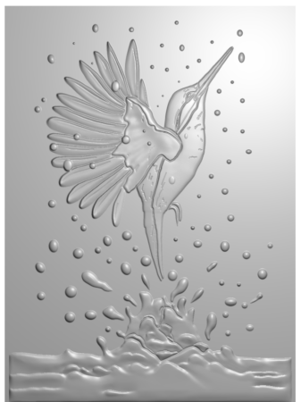 Preview: Crafter's Companion Kingfisher Collection 5 x 7 Inch 3D Embossing Folder Halcyon Daze