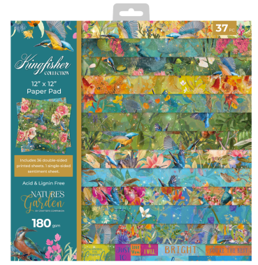 Crafter's Companion Kingfisher Collection 12 x 12 Inch Paper Pad