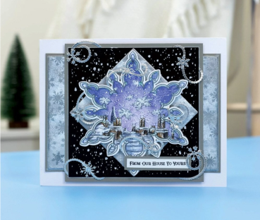 Preview: Crafter's Companion In The Frame Snowflake Stories Stamp Falling Snow