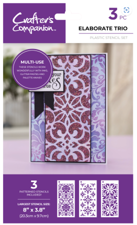 Crafter's Companion Elaborate Trio Multi-Use Patterned Stencils