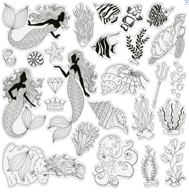 Preview: Crafter's Companion Enchanted Ocean Clear Stamp Ocean Dreams