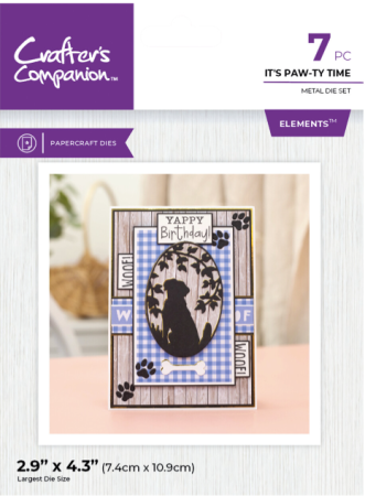 Crafter's Companion Pets Rule Metal Die It's Paw-ty Time