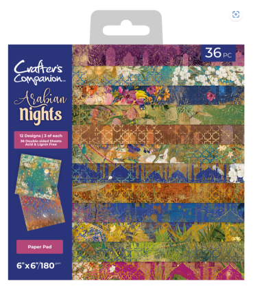 Crafter's Companion Arabian Nights 6 x 6 Inch Paper Pad