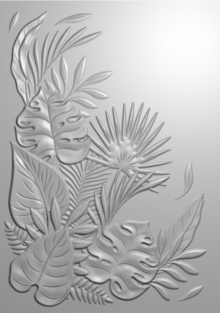 Preview: Crafter's Companion Flamazing Flamingos Embossing Folder Tropical Flora