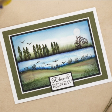 Preview: Crafter's Companion Clear Stamps Transparente Stempel Draw the Line Relax and Renew