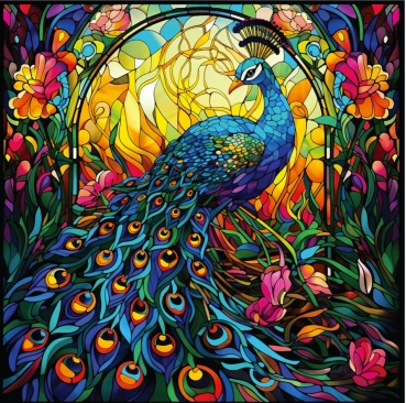 Preview: Crafter's Companion Printed Acetate Effect Squares Stained Glass Windows