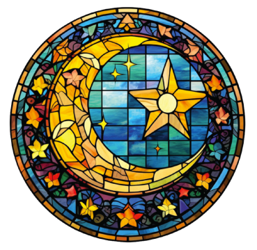 Preview: Crafter's Companion Printed Acetate Effect Circles Stained Glass Windows